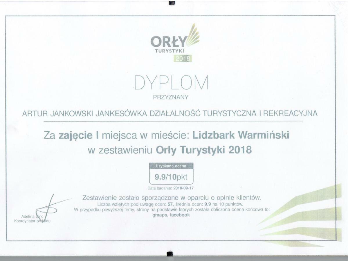 Gospodarstwo Agroturystyczne Rowerowa Przystan "Jankesowka" ลิดซ์บาร์ก วาร์มิงสกี ภายนอก รูปภาพ